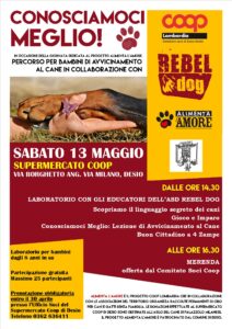 Locandina Laboratorio Rebel Dog Desio - Alimenta l'Amore